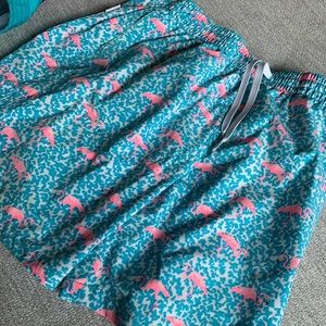 Medium Chubby swim trunks Shorts Flamingos 7 inch